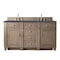 James Martin Vanities Bristol 60in Double Vanity, Whitewashed Walnut w/ 3 CM Charcoal Soapstone Quartz Top 157-V60D-WW-3CSP - alternate 1